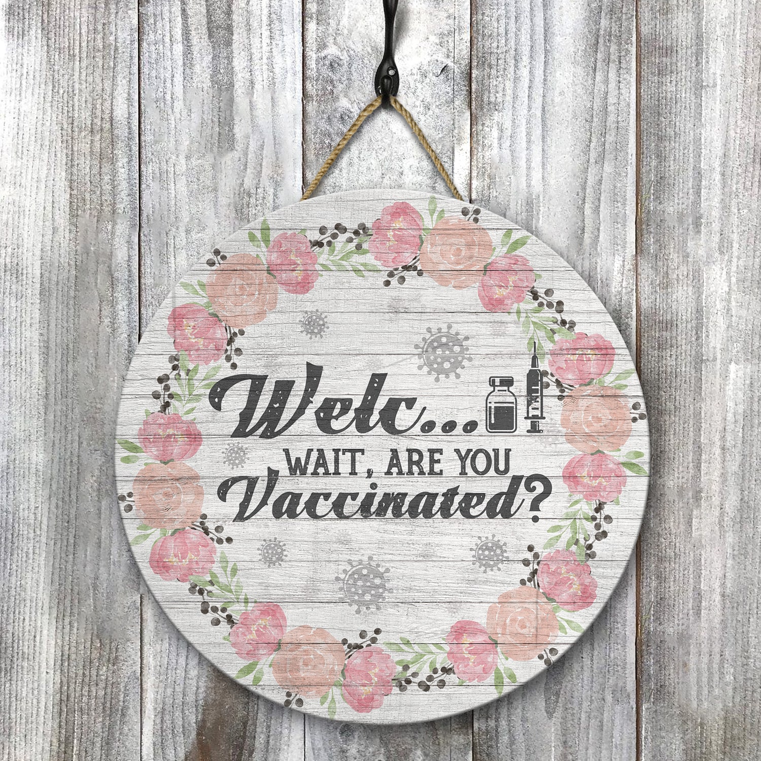 3O. Are You Vaccinated(5) Door Sign Mockup 8