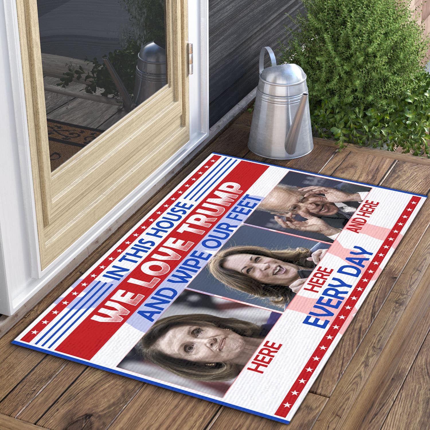 2VT. We Love Trump Wipe Your Feet Doormat mockup 3