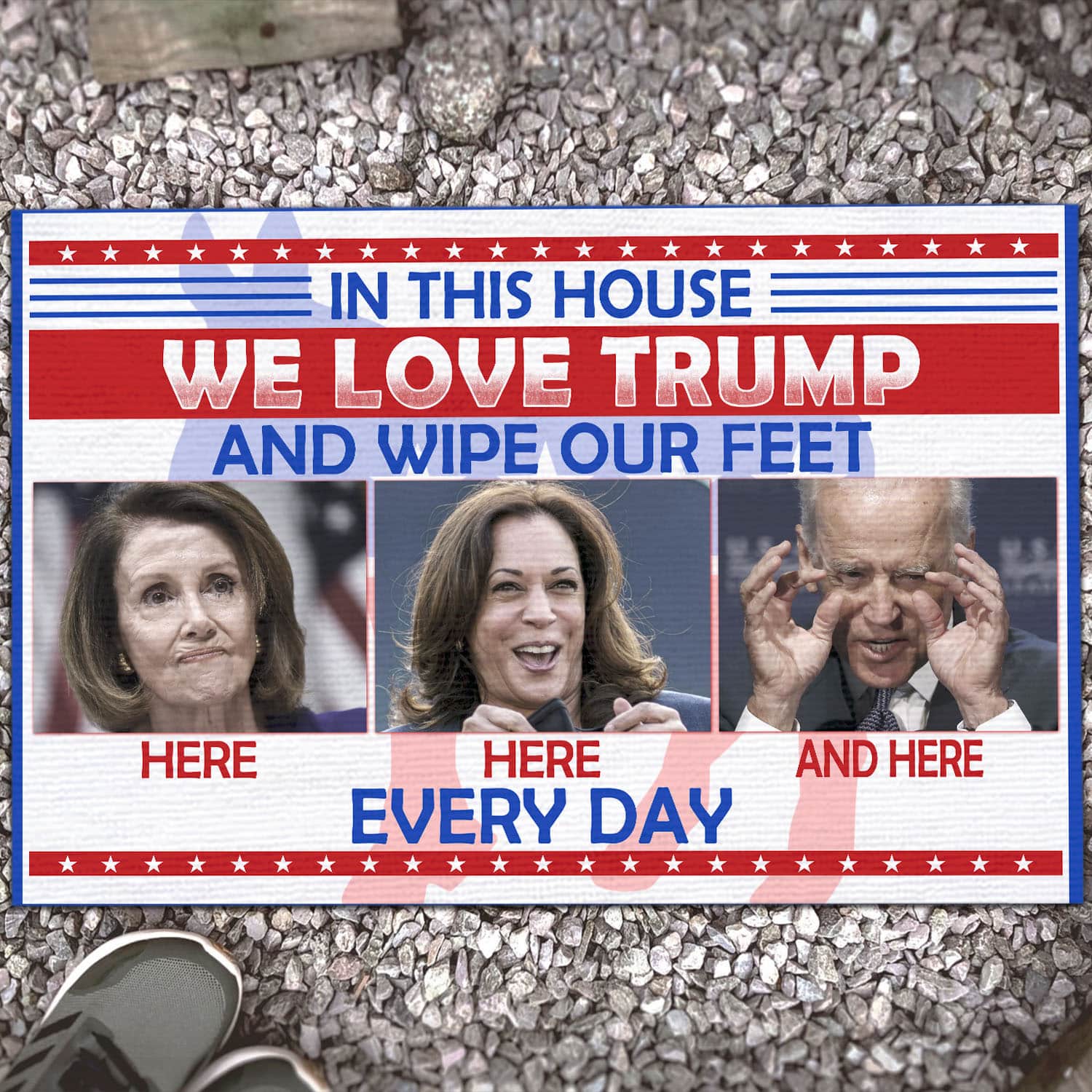 2VT. We Love Trump Wipe Your Feet Doormat Mockup 13
