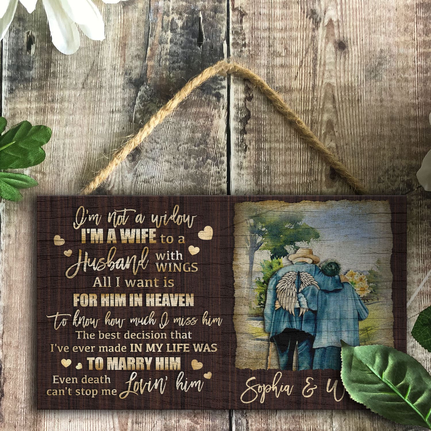 10VT. I'm Not A Widow Door Sign Sample Design Mockup 4