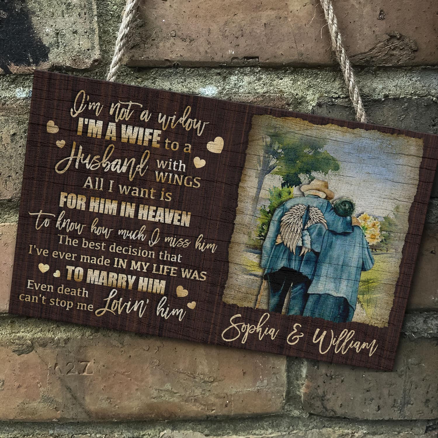10VT. I'm Not A Widow Door Sign Sample Design Mockup 5