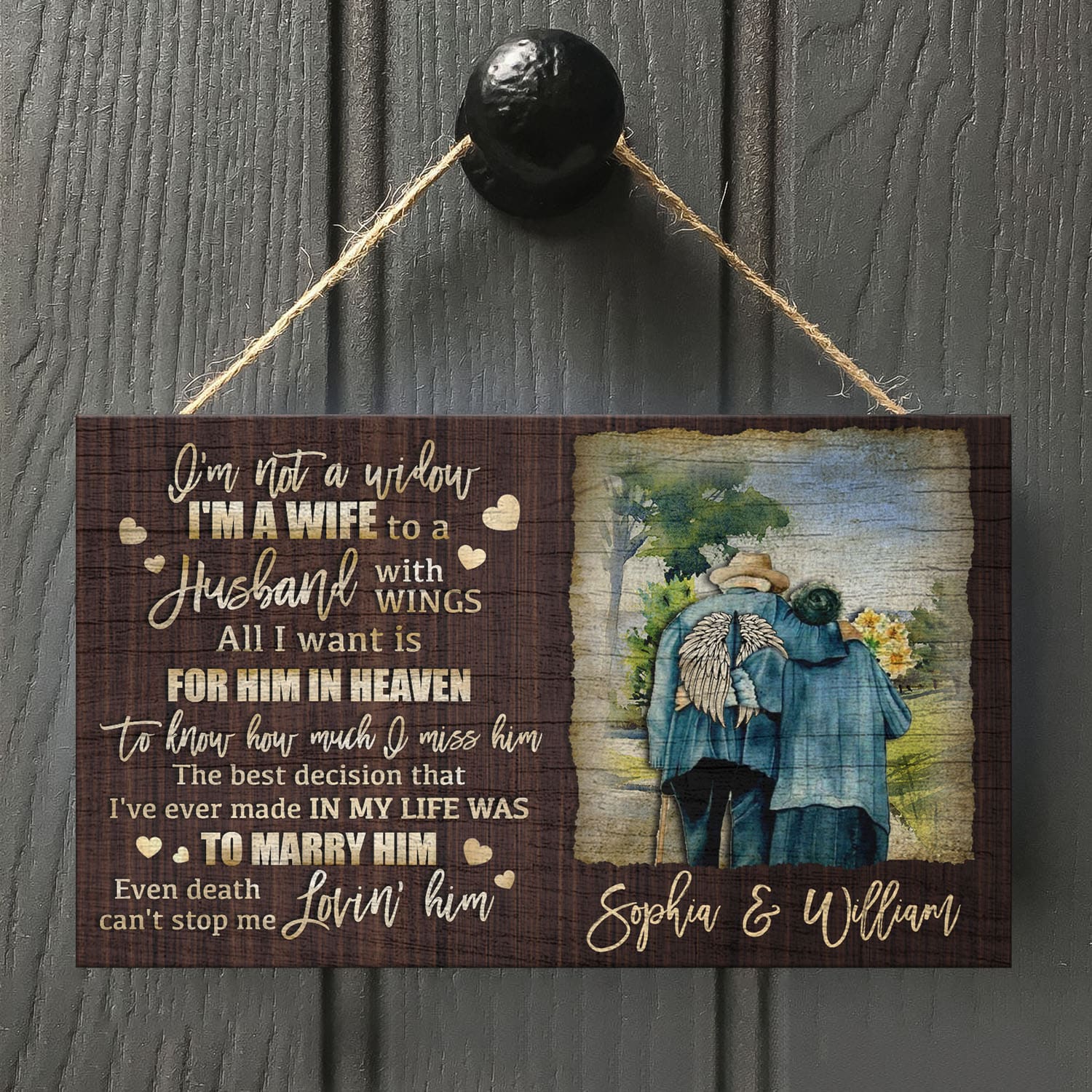 10VT. I'm Not A Widow Door Sign Sample Design Mockup 8