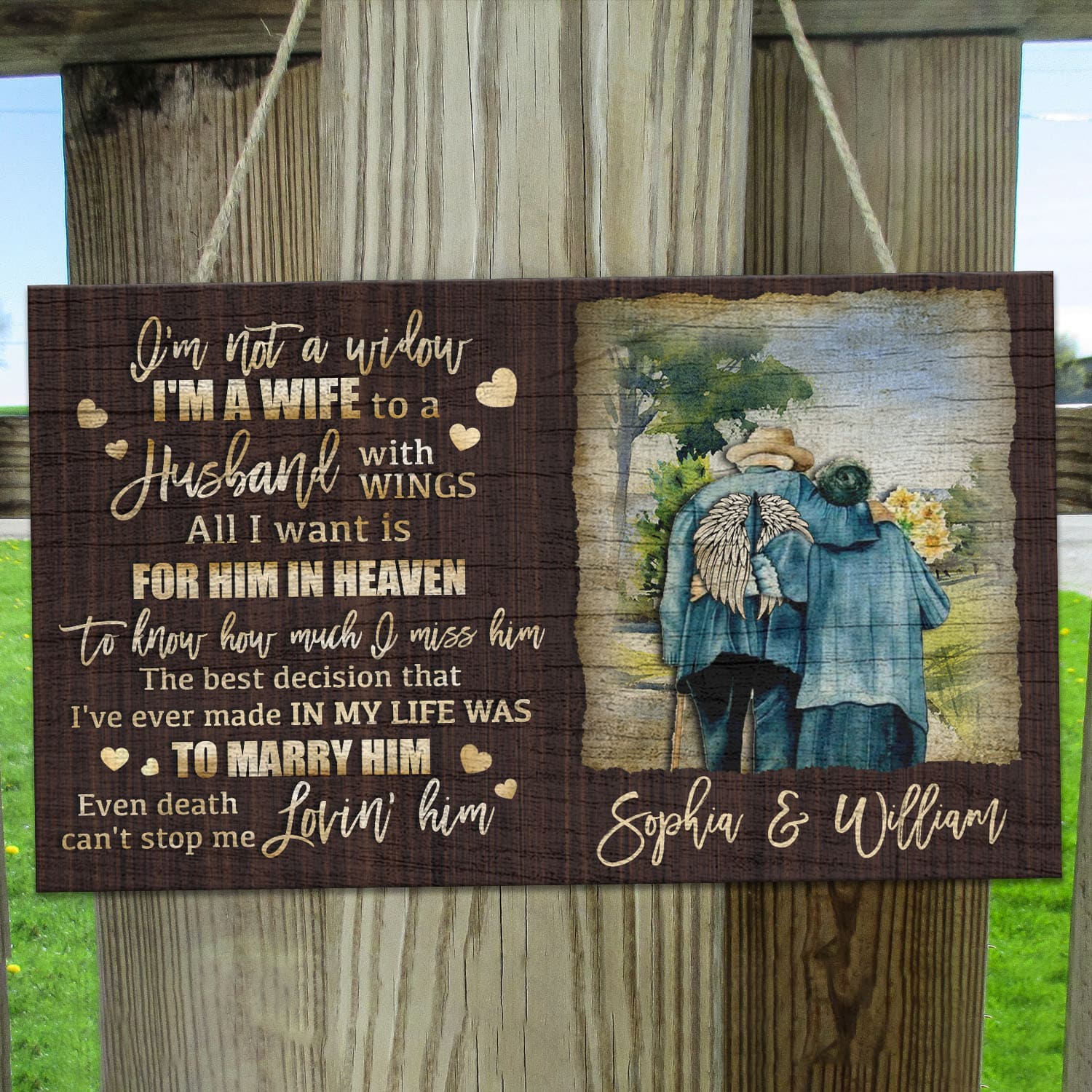 10VT. I'm Not A Widow Door Sign Sample Design Mockup 11