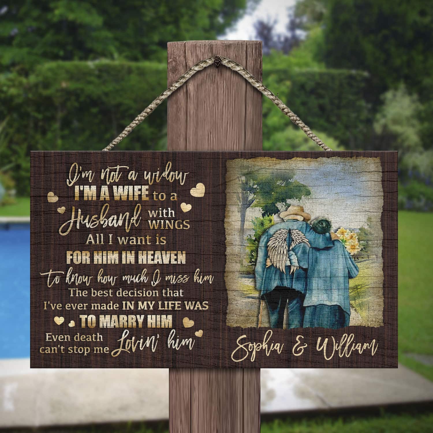 10VT. I'm Not A Widow Door Sign Sample Design Mockup 12