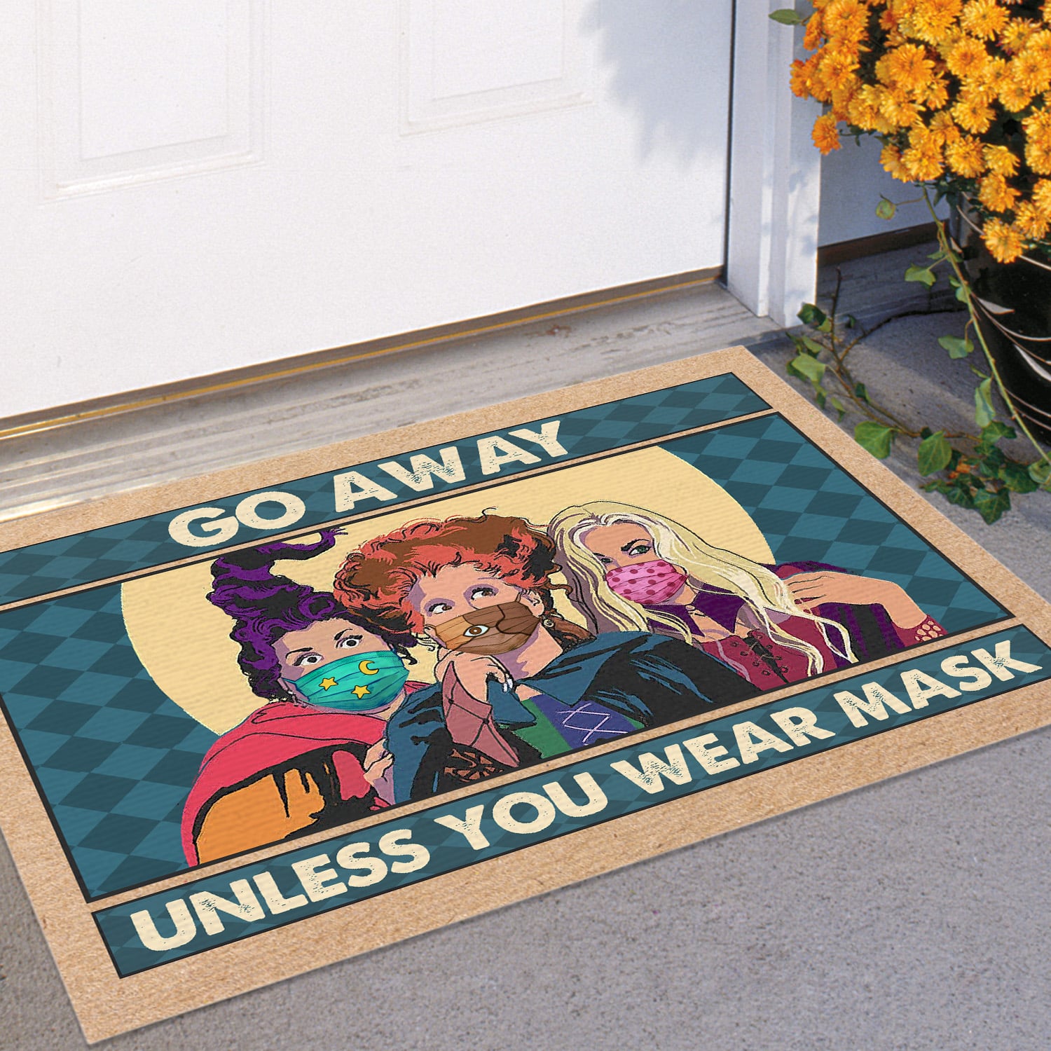 13H. Go Away Hocus-A (5) Doormat mockup 11