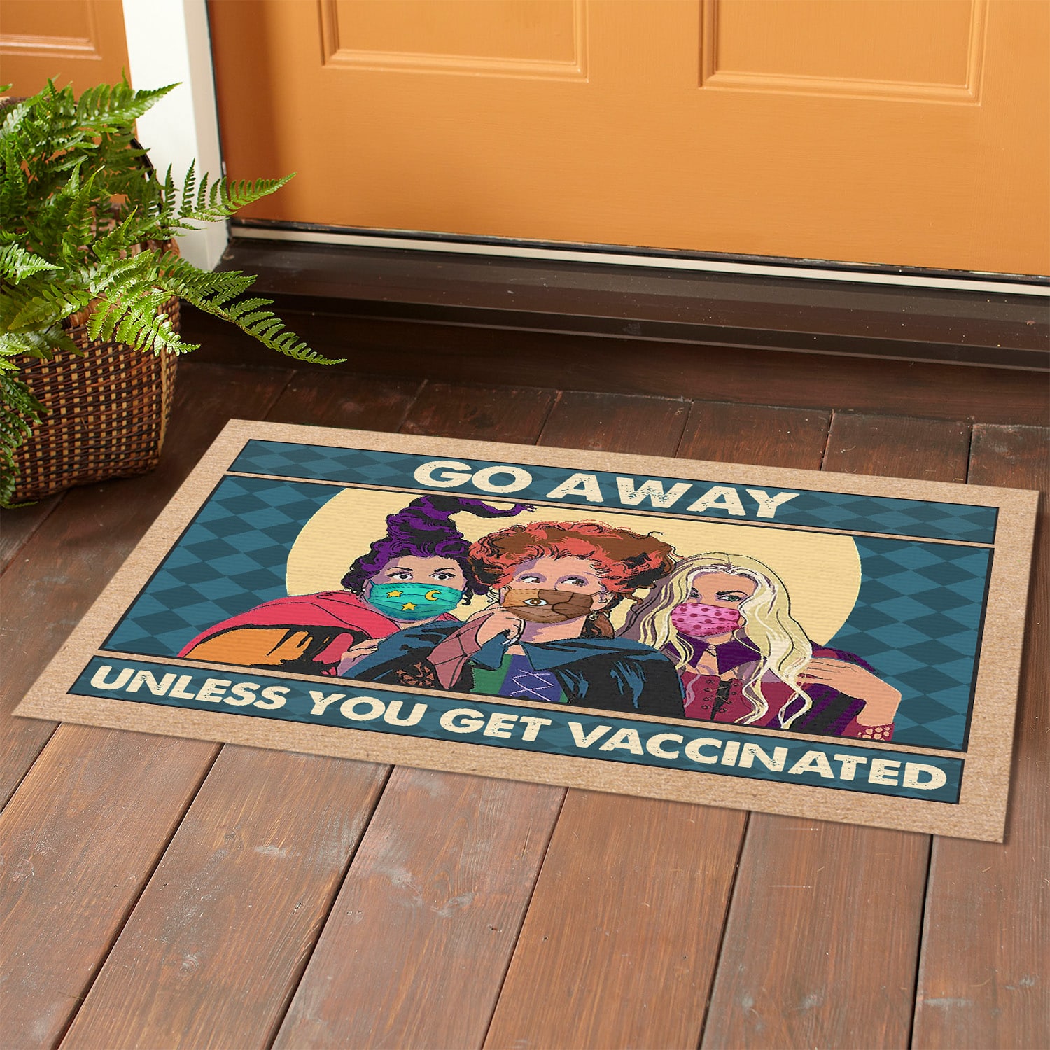 13H. Go Away Hocus-B (1) Doormat mockup 1
