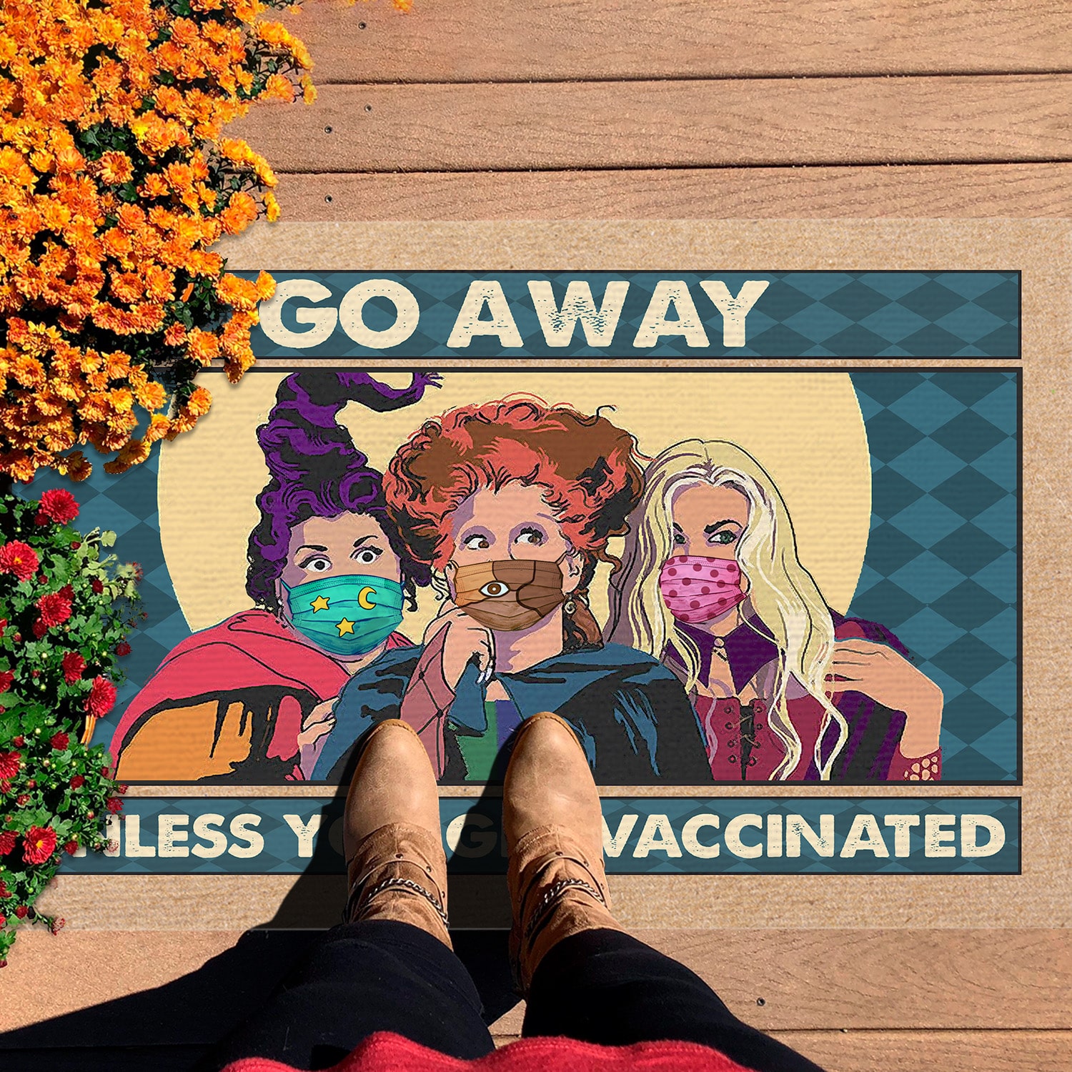 13H. Go Away Hocus-B (1) Doormat mockup 7