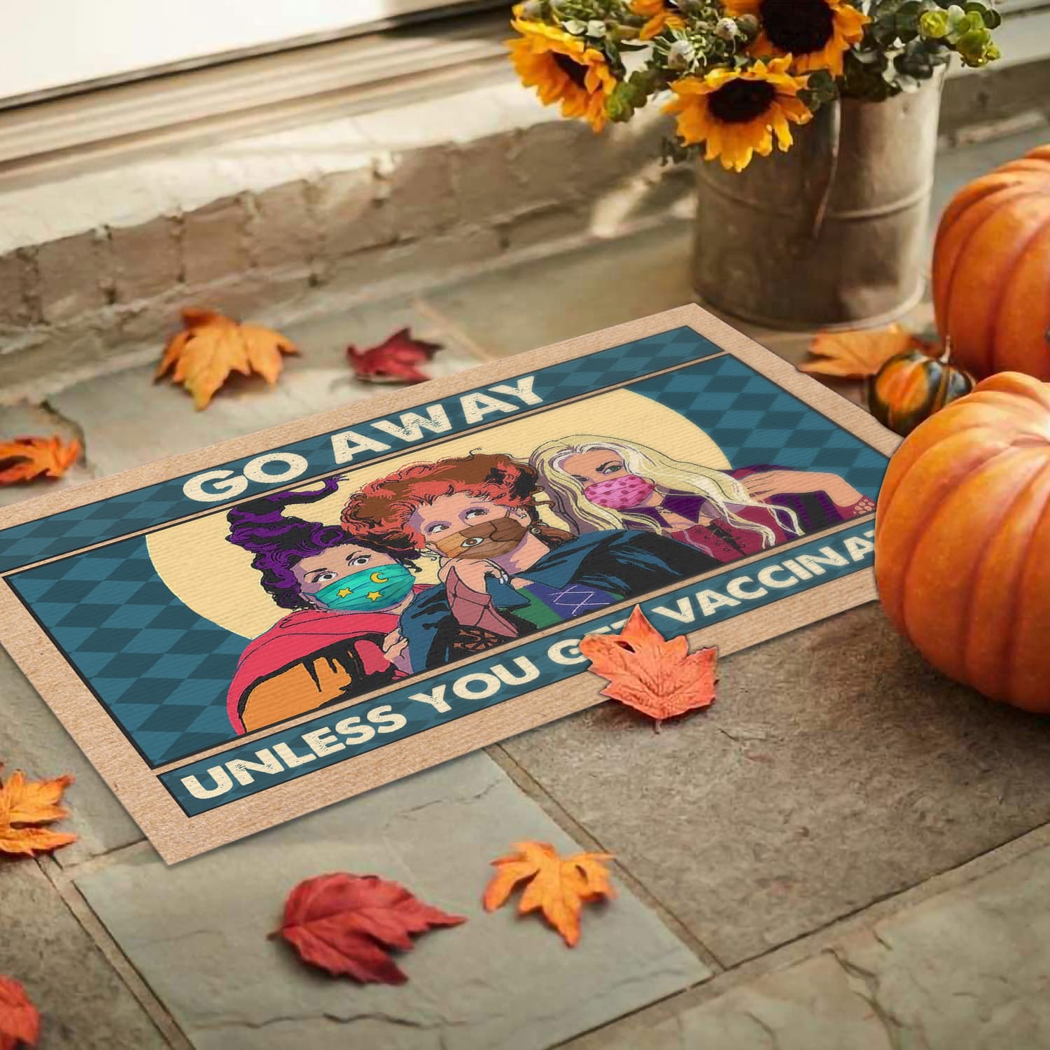 13H. Go Away Hocus-B (1) Doormat mockup 9