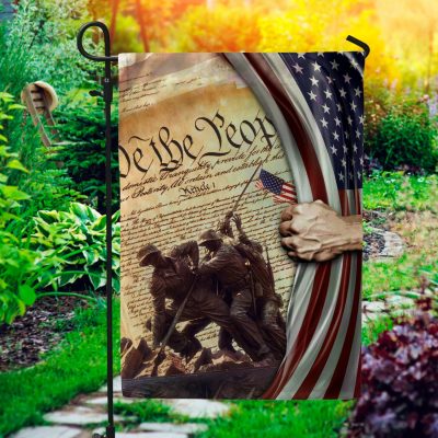 US Veterans Memorial Day We The People Veterans Day Garden Flag - Proud Veteran American Flag House Flag
