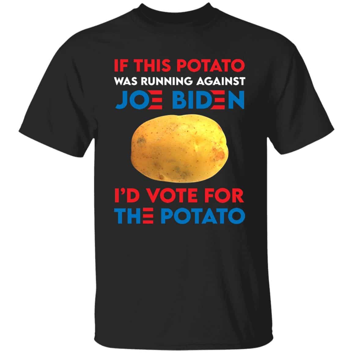 7UT. Vote For The Potato, Black, Unisex T-Shirt