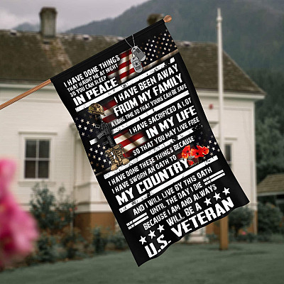 US Veteran I Have Done Things That Haunted Me At Night So You Can Sleep In Peace Outdoor House Flag - Home Garden Flag