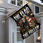 4BN. Kneel For Fallen 30x40 House Flag Mockup 6