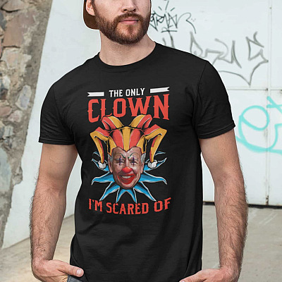 Alternative view of The Only Clown I'm Scared Of Biden T-Shirt - Impeach Biden V-Neck Shirt