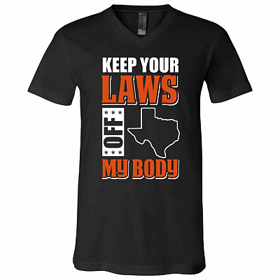 my body, Black, V-Neck T-Shirt