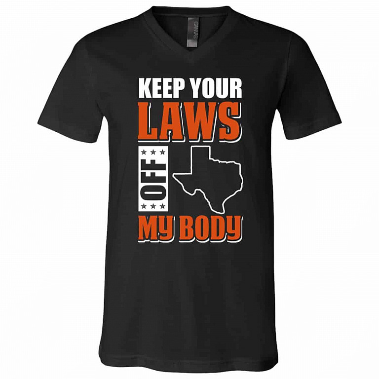 my body, Black, V-Neck T-Shirt