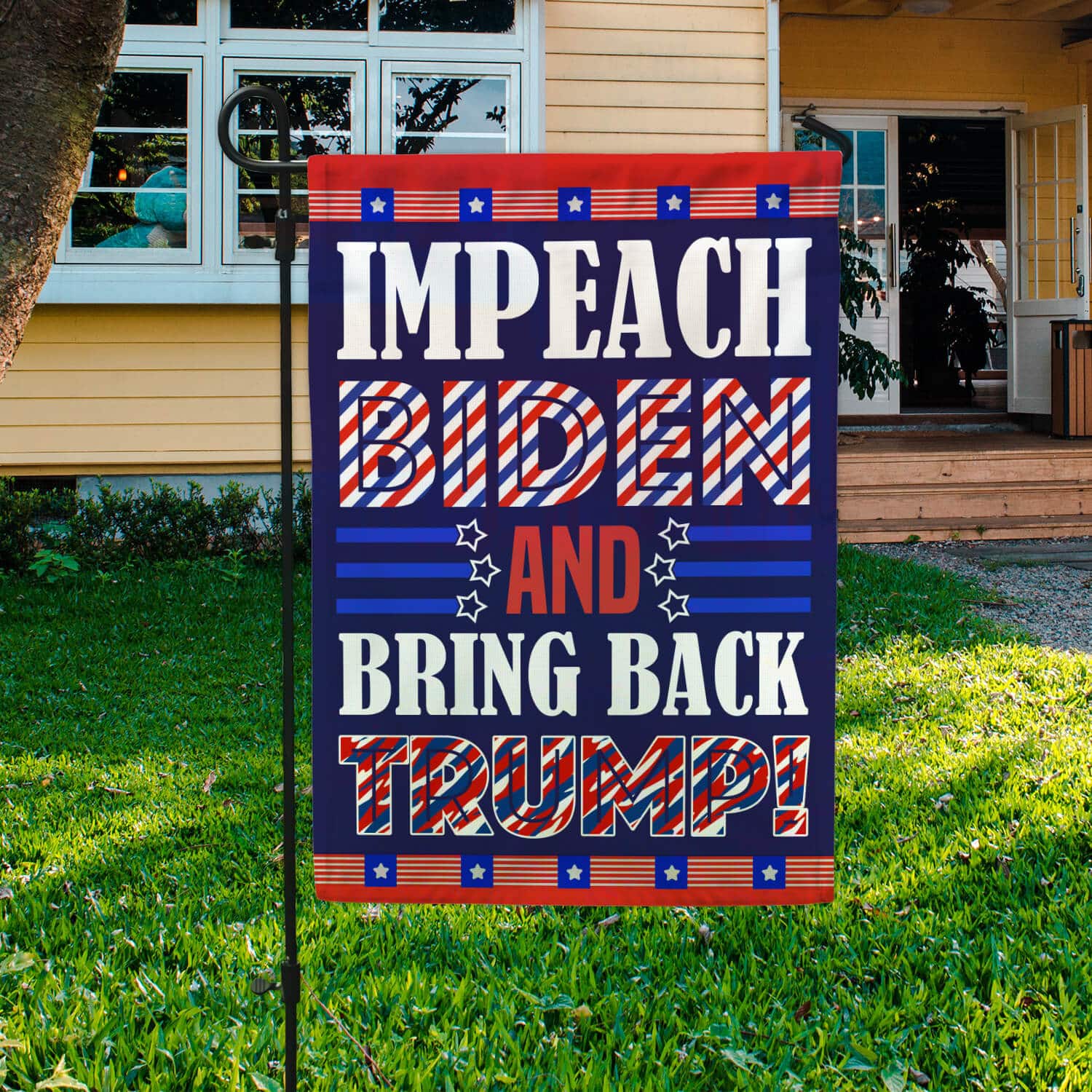 1HV. Bring Back Trump-30x40 Garden Flag Mockup 3