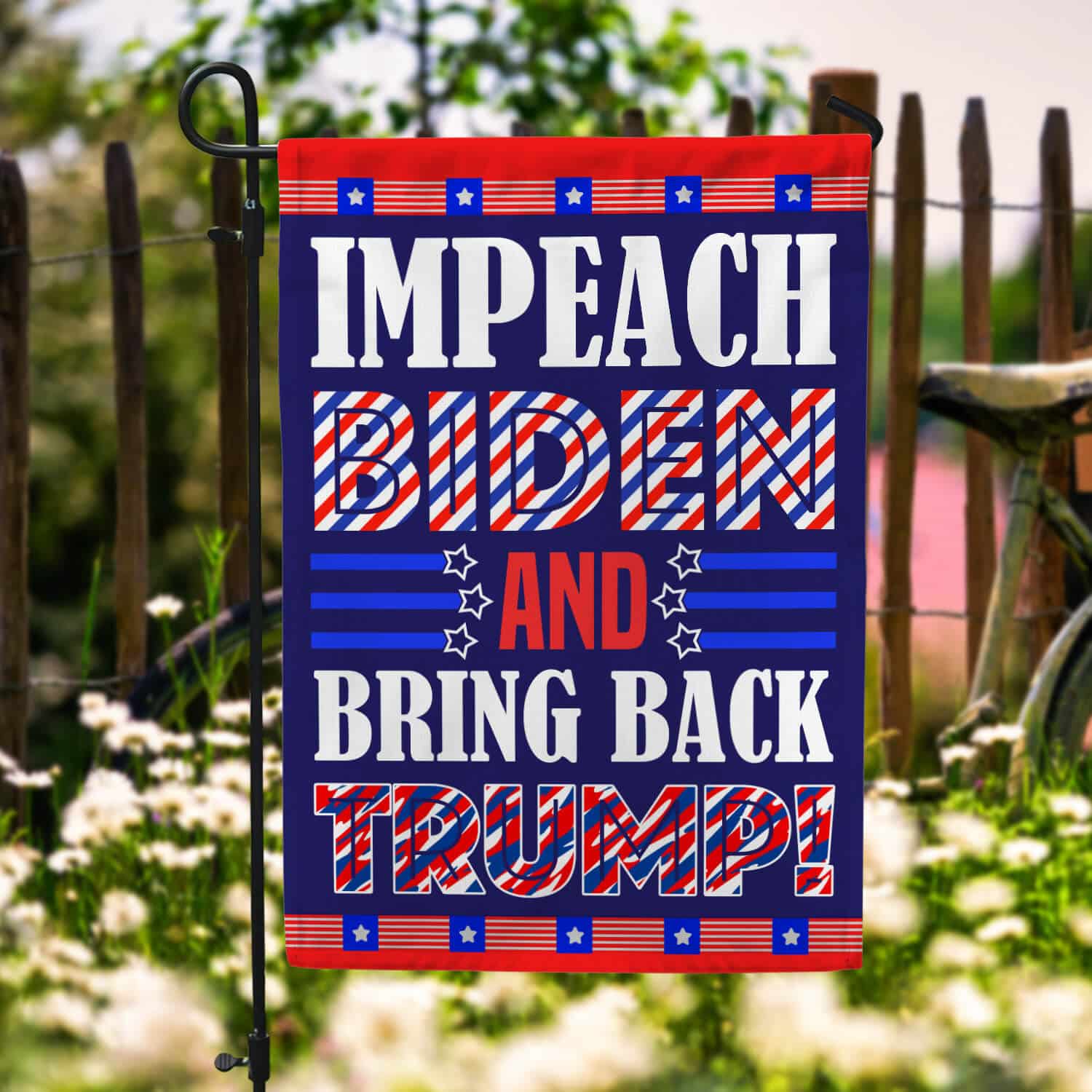 1HV. Bring Back Trump-30x40 Garden Flag Mockup 6
