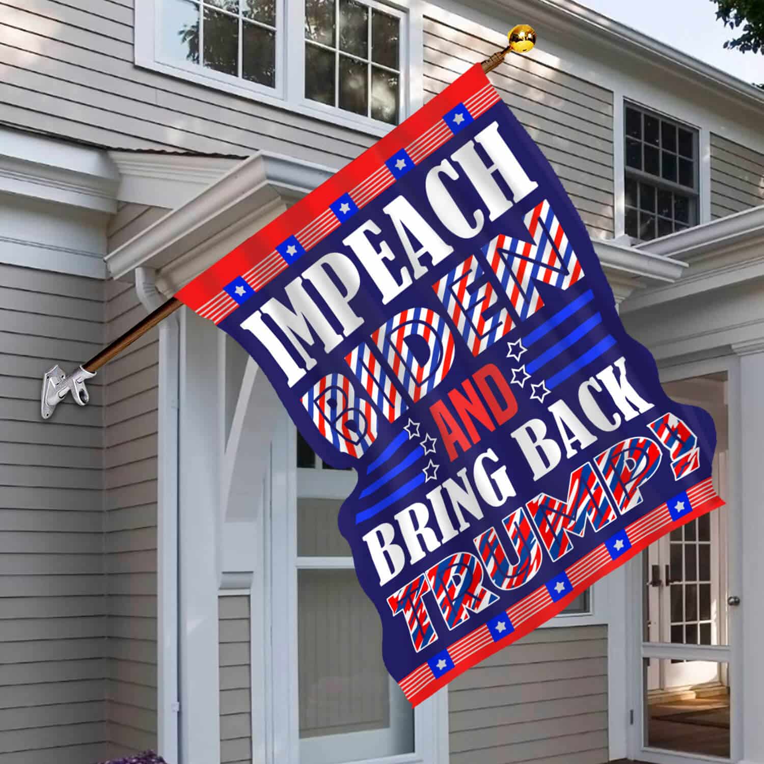 1HV. Bring Back Trump-30x40 House Flag Mockup 6