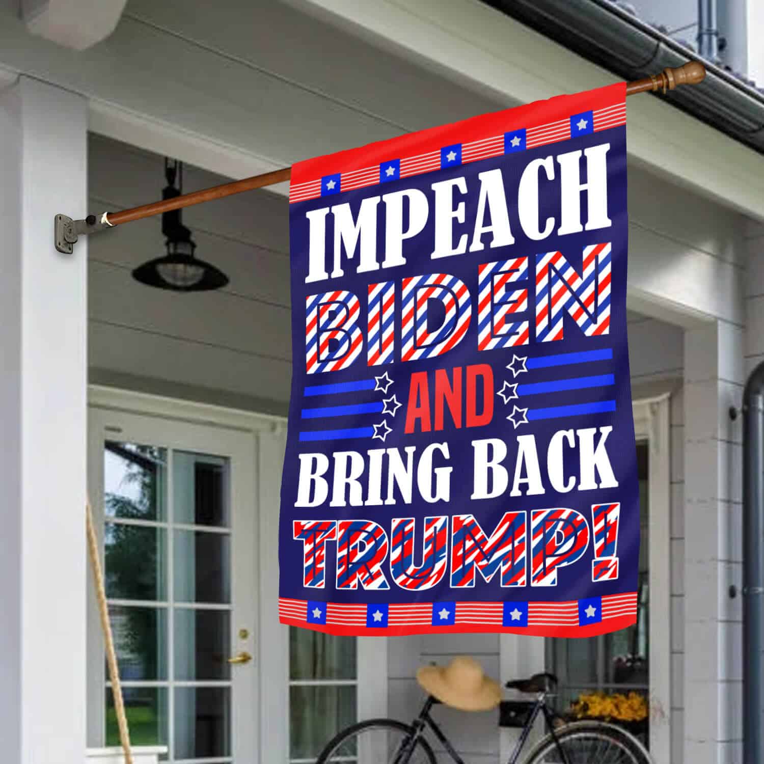 1HV. Bring Back Trump-30x40 House Flag Mockup 1