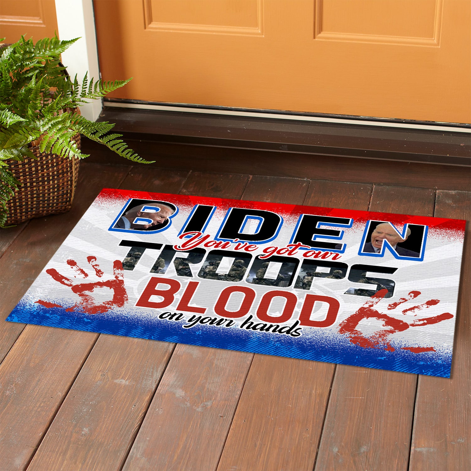 17NH. Uu tien.Biden Blood 2 Doormat mockup 1