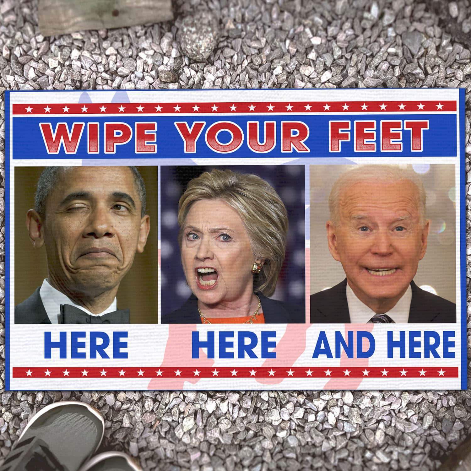 2VT. UU TIEN Wipe Your Feet Obama Hillary Biden Doormat Mockup 13