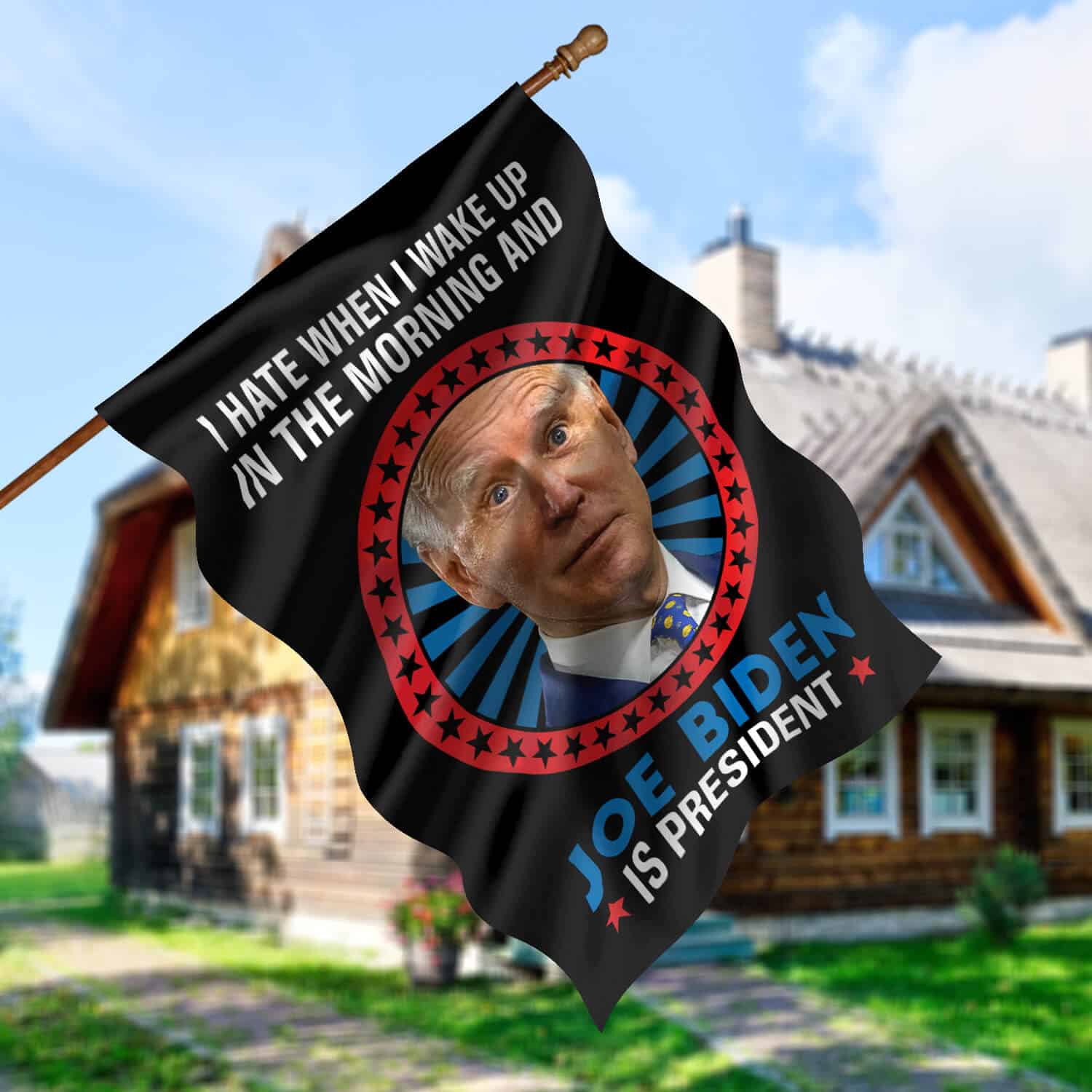 30x40 House Flag Mockup 5