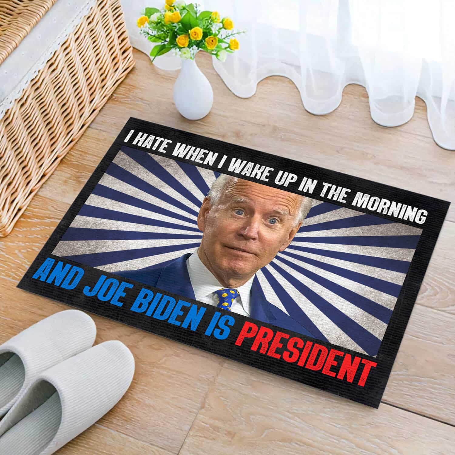 4TM. Hate Morning Biden DOORMAT (3) Doormat mockup 2