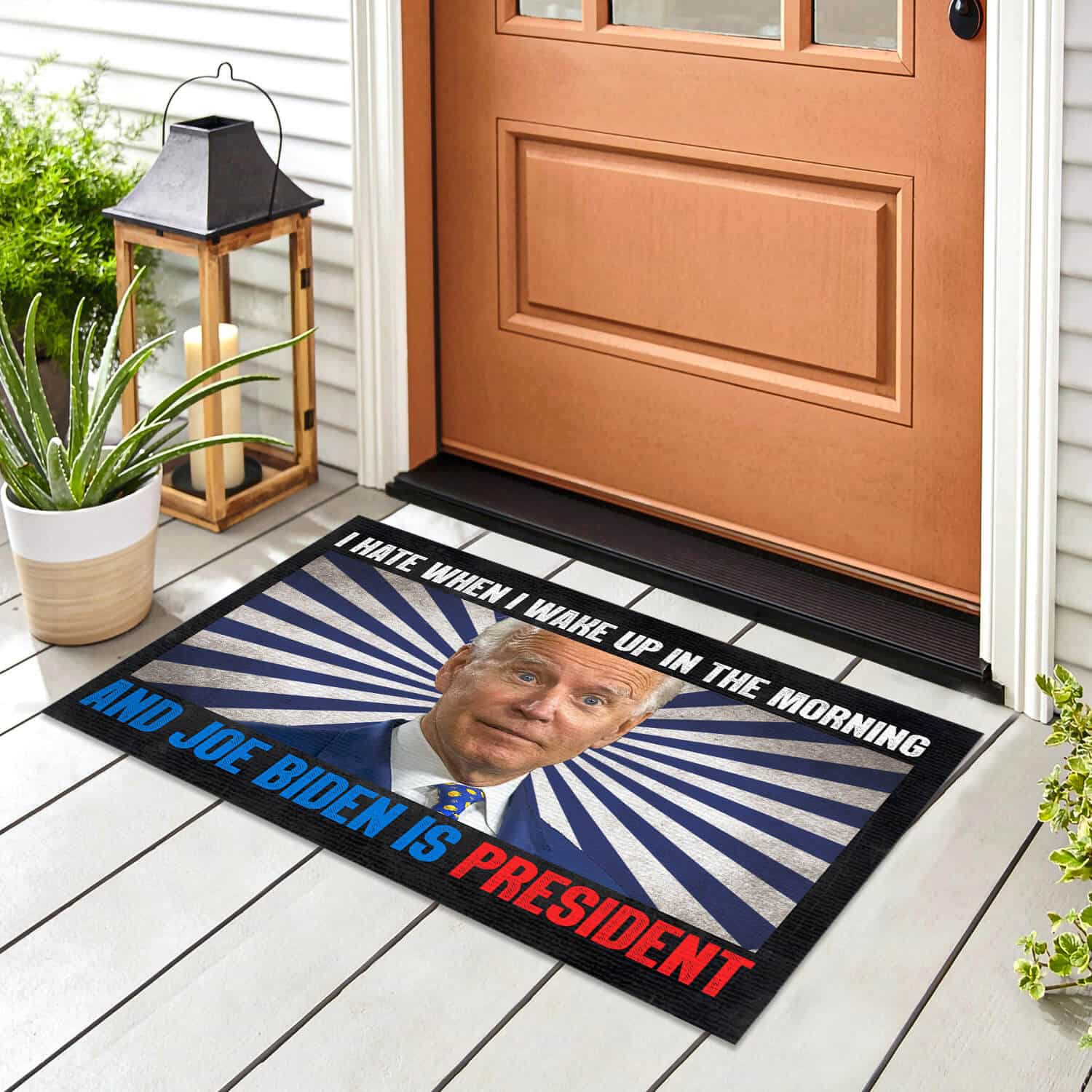 4TM. Hate Morning Biden DOORMAT (3) Doormat mockup 8