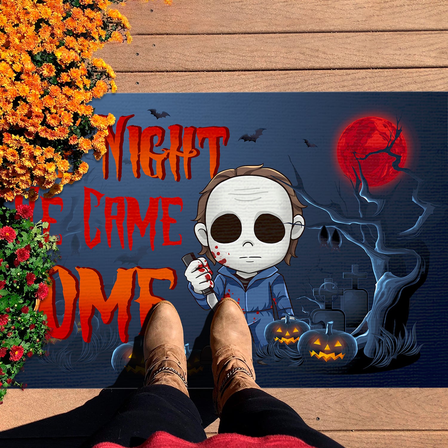 9. The Night He Came Home Doormat mockup 7