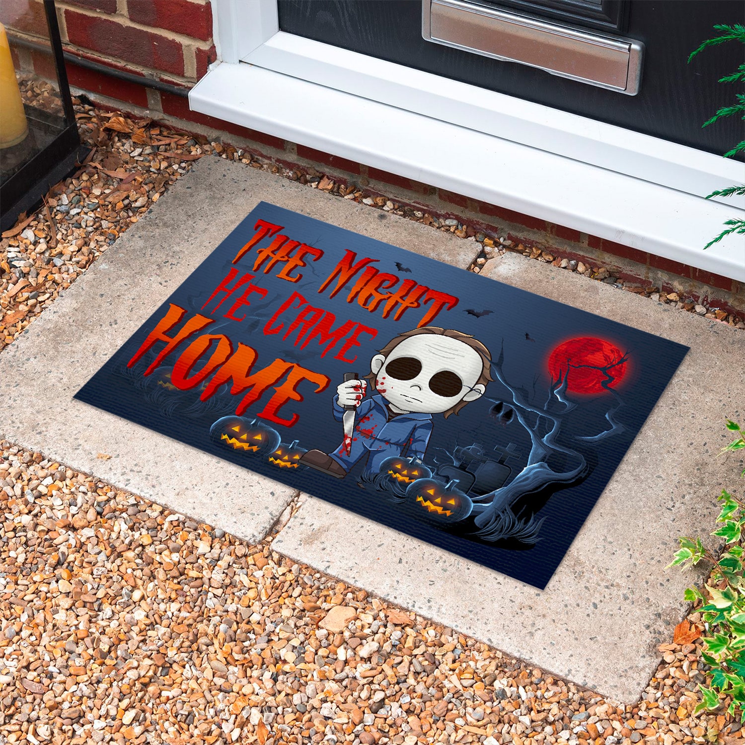 9. The Night He Came Home Doormat mockup 10