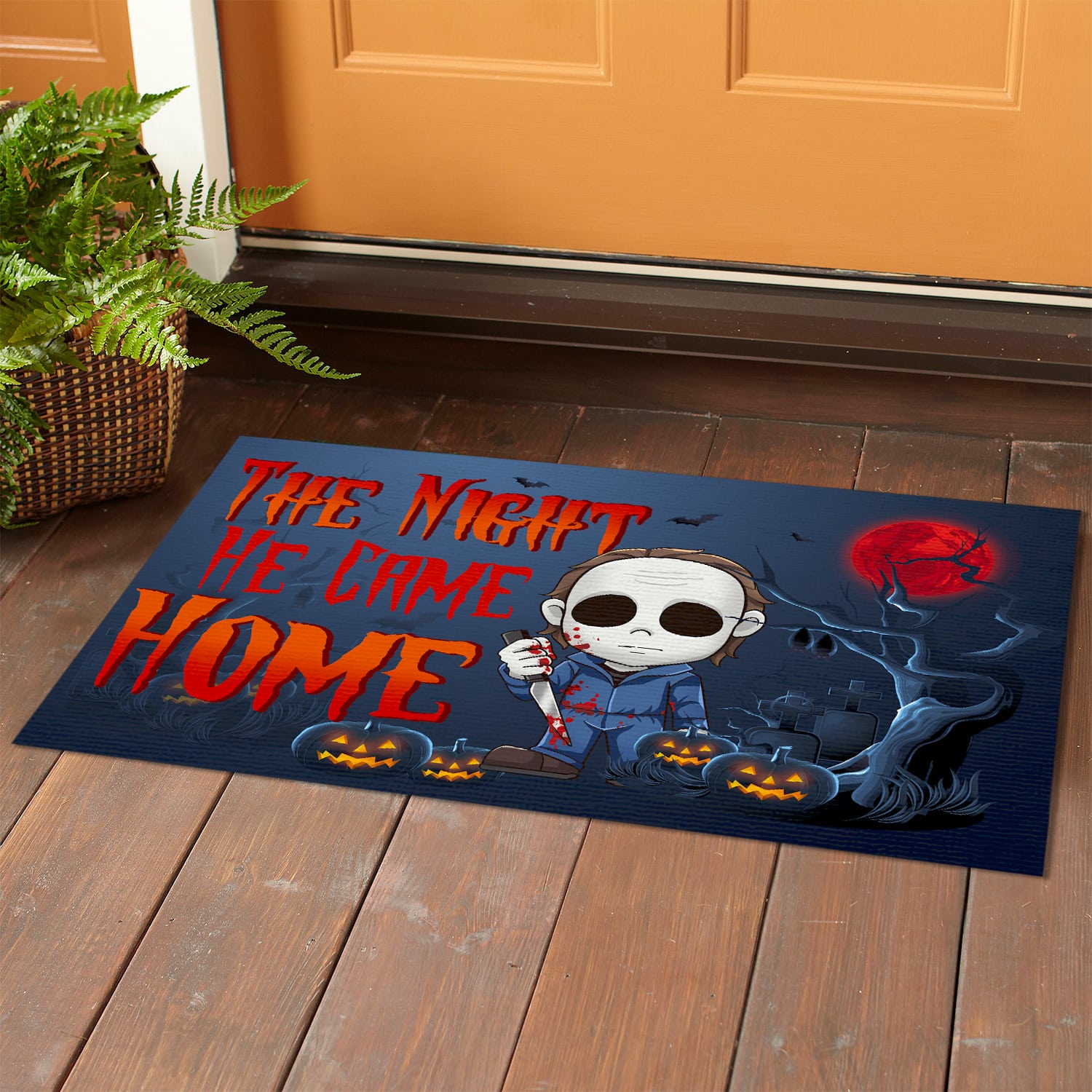 9. The Night He Came Home Doormat mockup 1