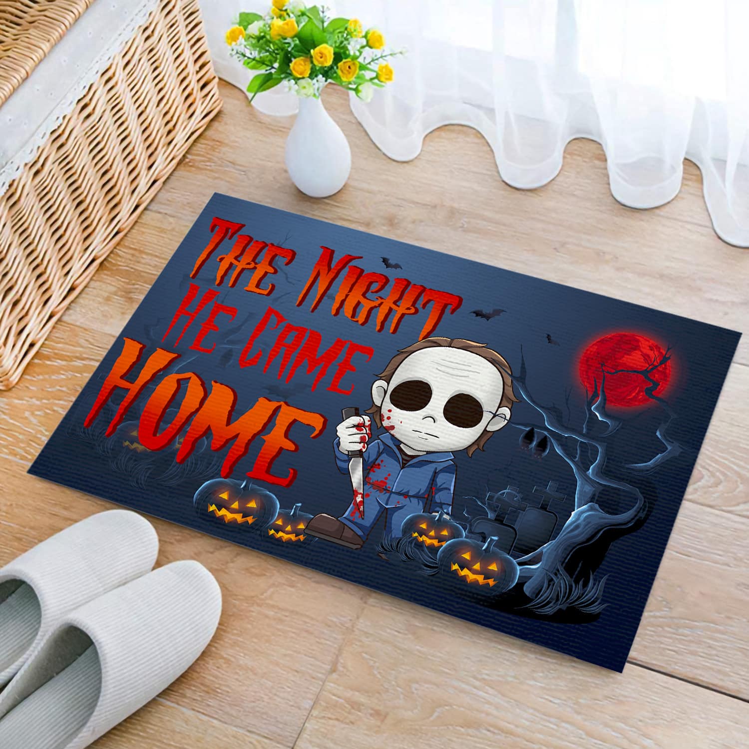 9. The Night He Came Home Doormat mockup 2