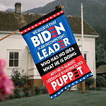 4KT. We Believe That Biden Is (flag) 30x40 House Flag Mockup 4