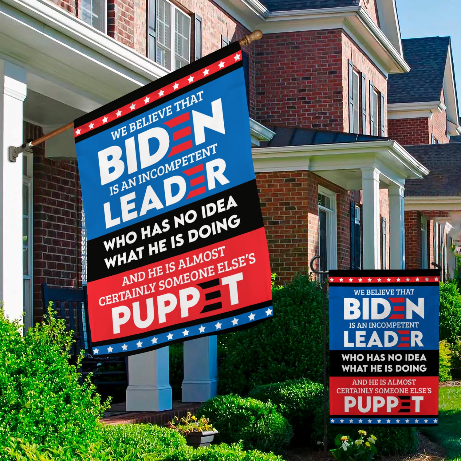 4KT. We Believe That Biden Is (flag) 30x40 Garden & House Mockup 2