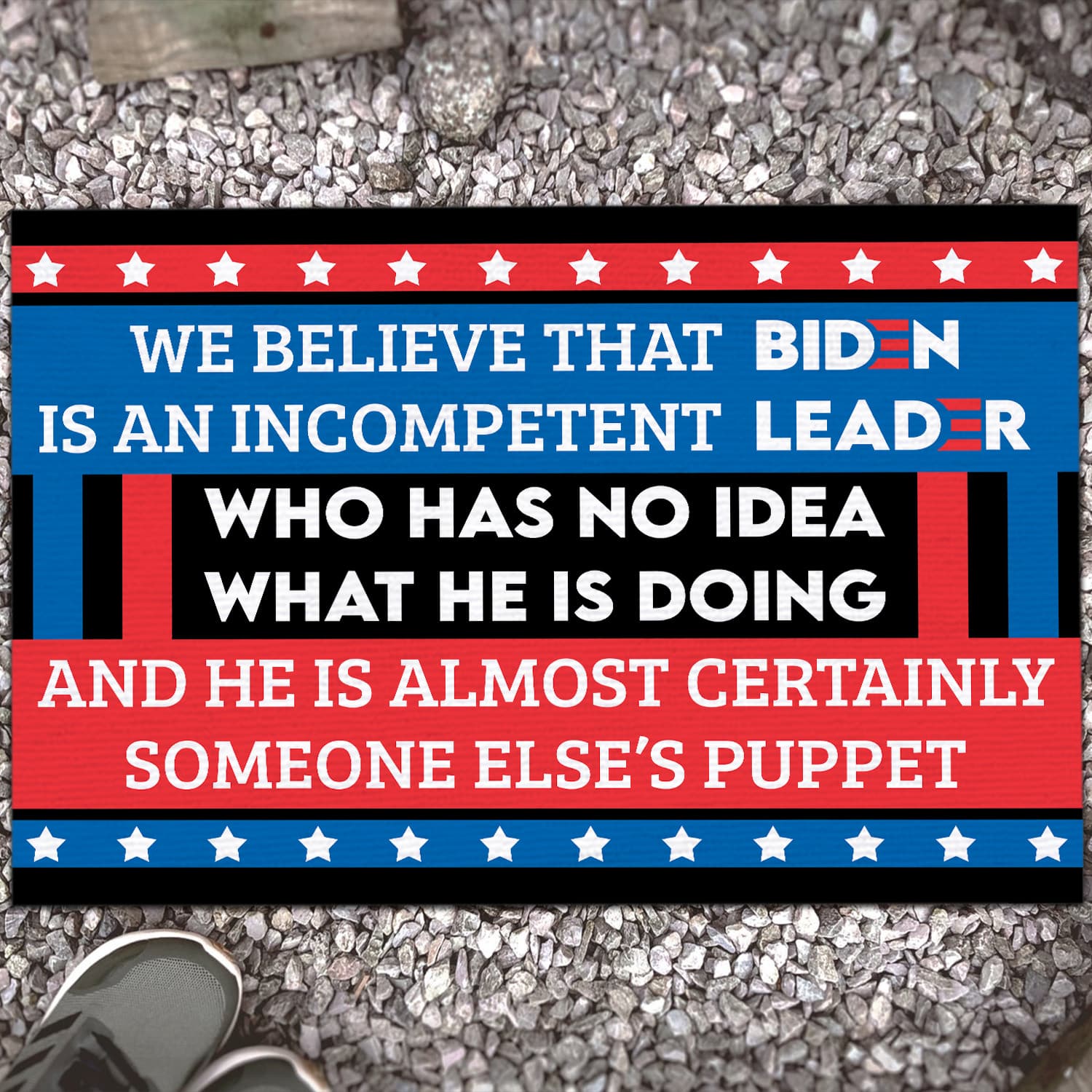 4KT. We Believe That Biden Is (doormat) Doormat mockup 13