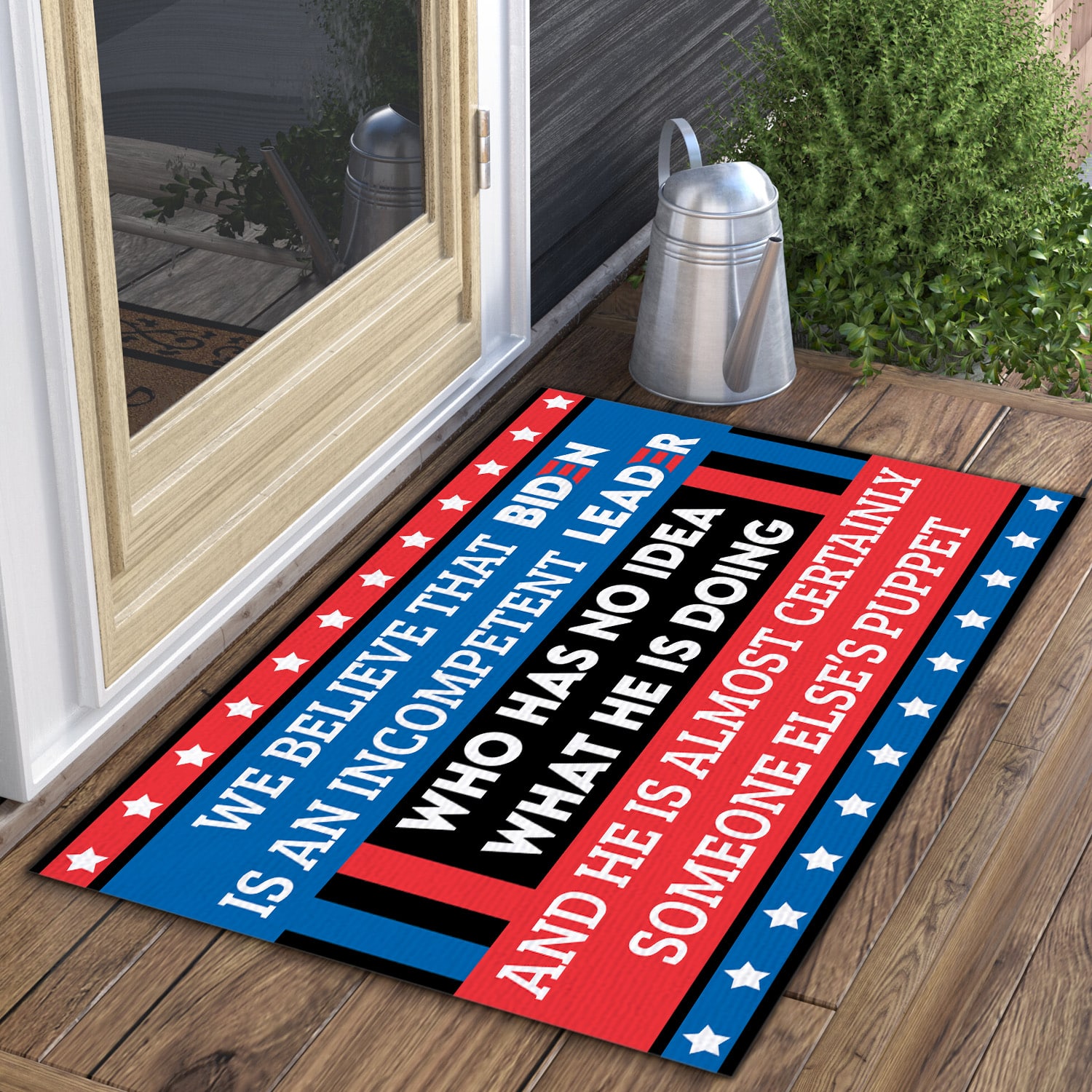4KT. We Believe That Biden Is (doormat) Doormat mockup 3