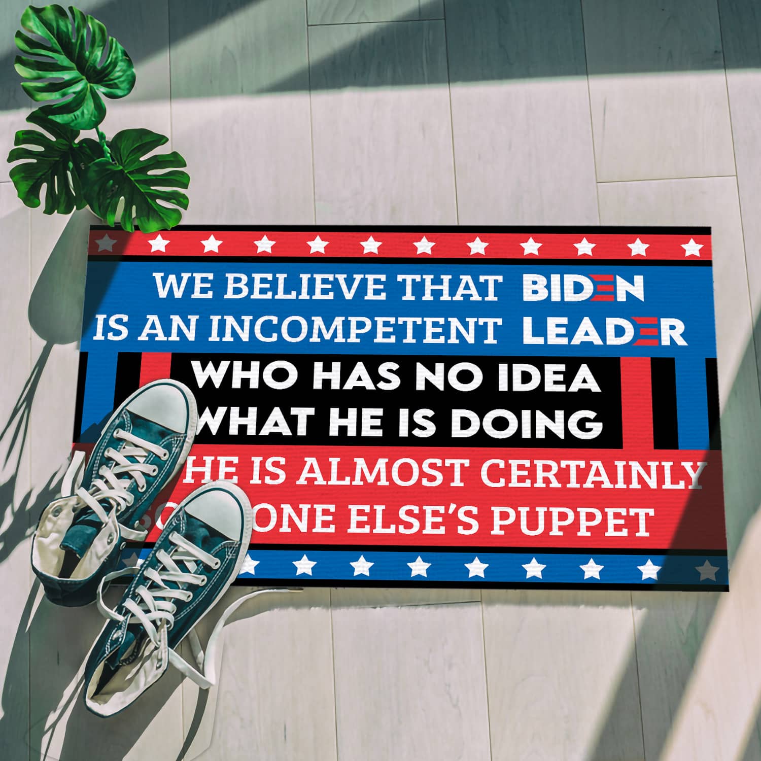 4KT. We Believe That Biden Is (doormat) Doormat mockup 5
