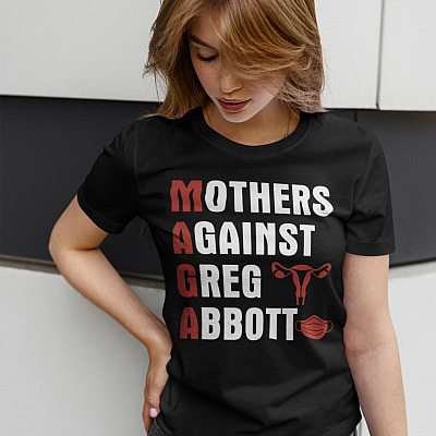 Alternative view of Mothers Against Greg Abbott T-Shirt - V-Neck Shirt