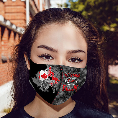 Alternative view of We Stand For The Flag Kneel For The Fallen Canadian Flag Washable Reusable Cloth Face Mask Cover - Memorial Veteran Day Face Mask