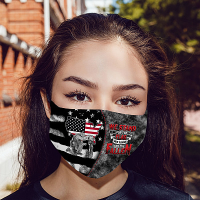 Alternative view of We Stand For The Flag Kneel For The Fallen American Flag Washable Reusable Cloth Face Mask Cover - Memorial Veteran Day Face Mask