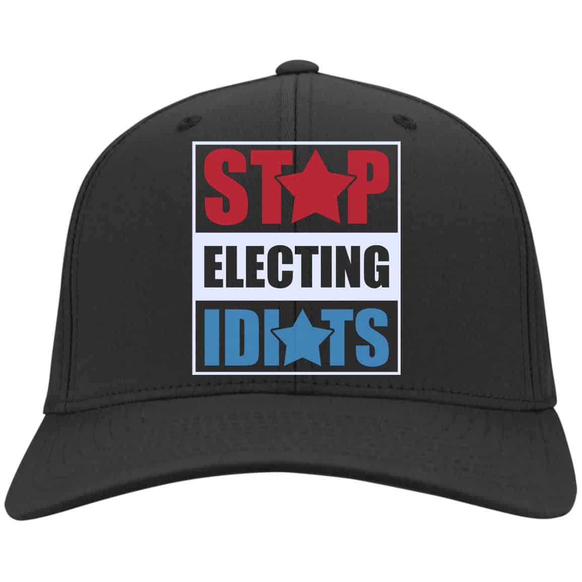 3KT. Stop Electing Idiots, Black, Twill Cap 3KT. Stop Electing Idiots, Black, Twill Cap