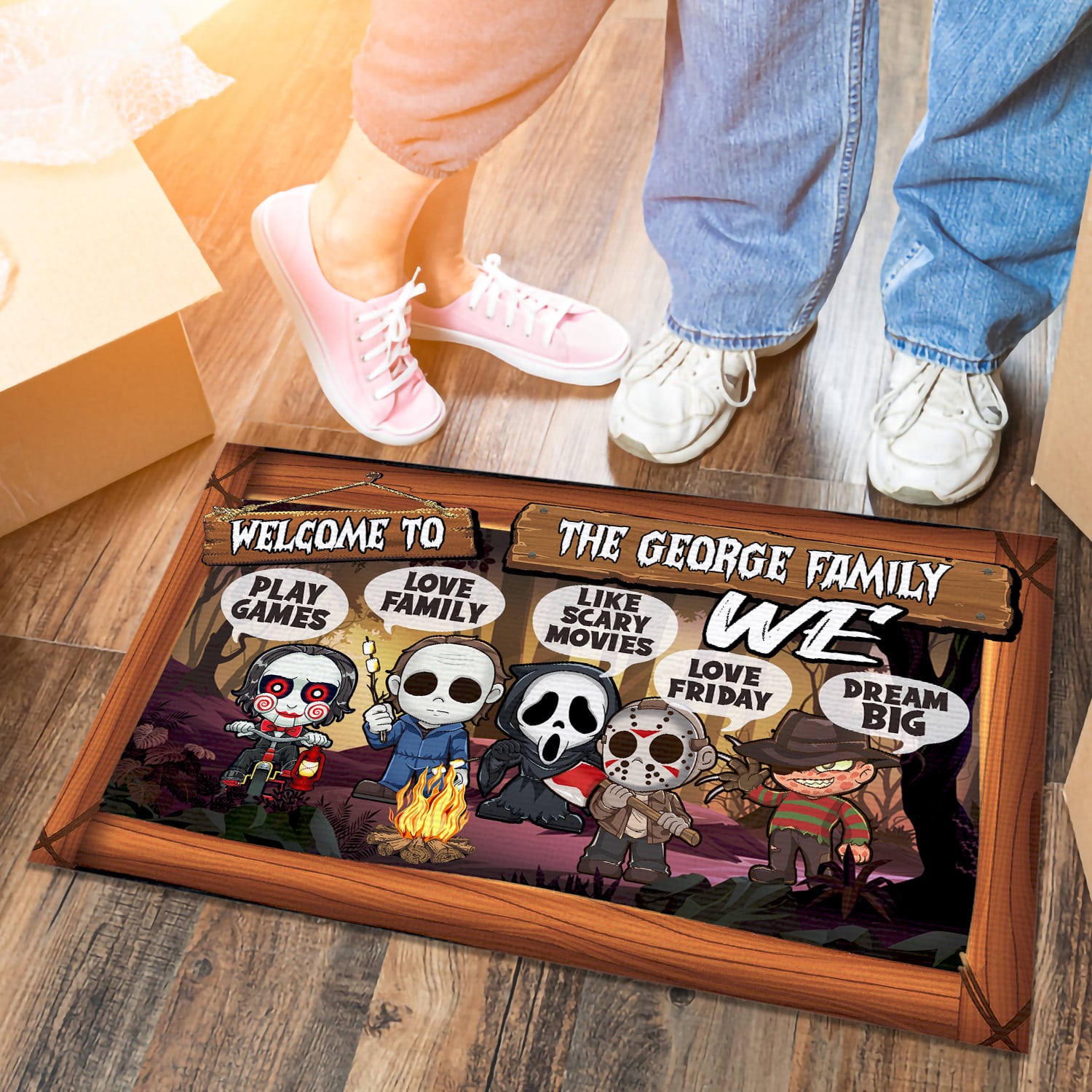 6LV. In This House Camping (Sample Design) (1) Doormat mockup 6