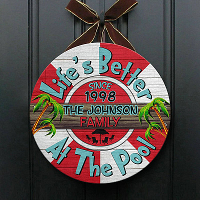 Wooden Door Sign