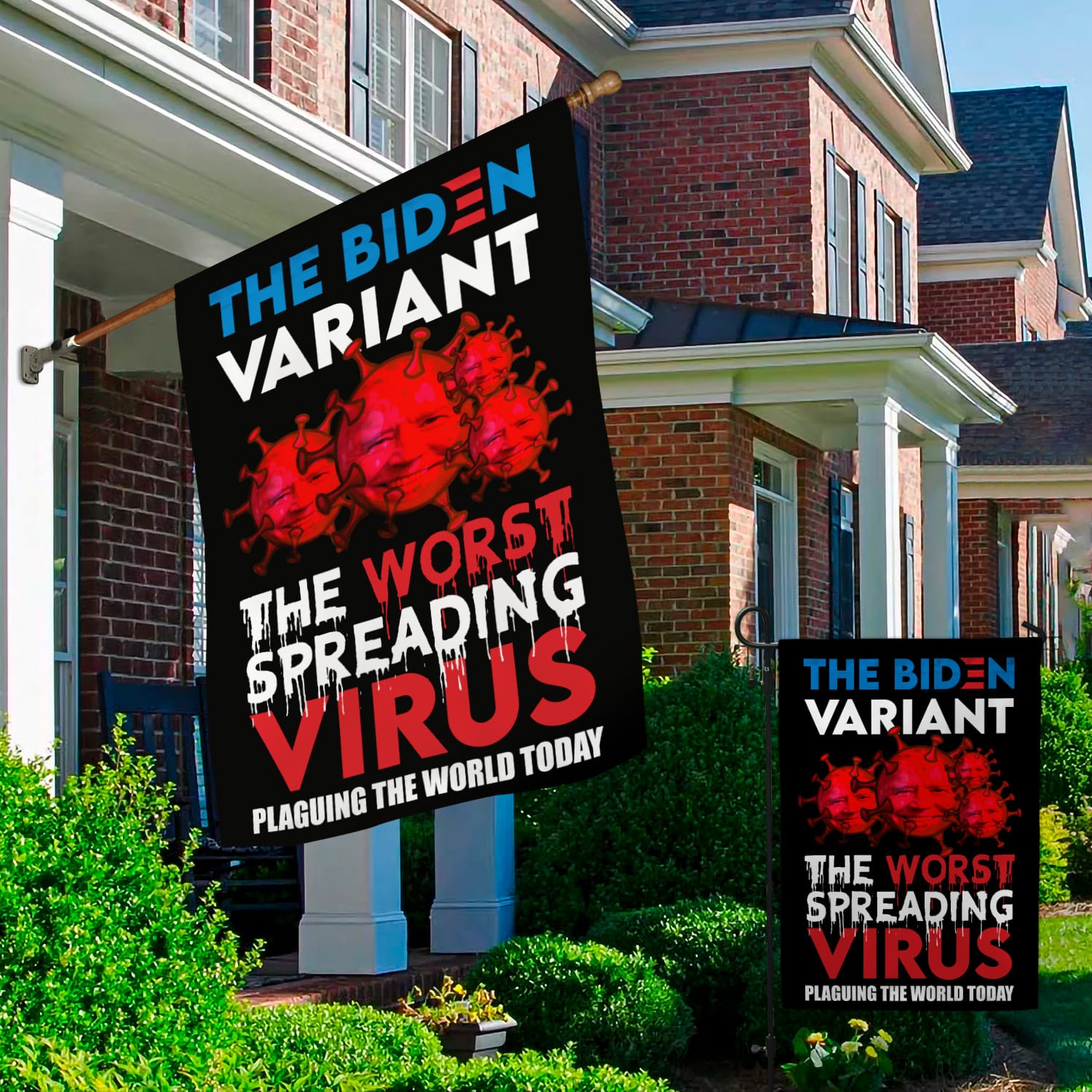 10NH. The Biden Variant (flag) 30x40 Garden & House Mockup 2