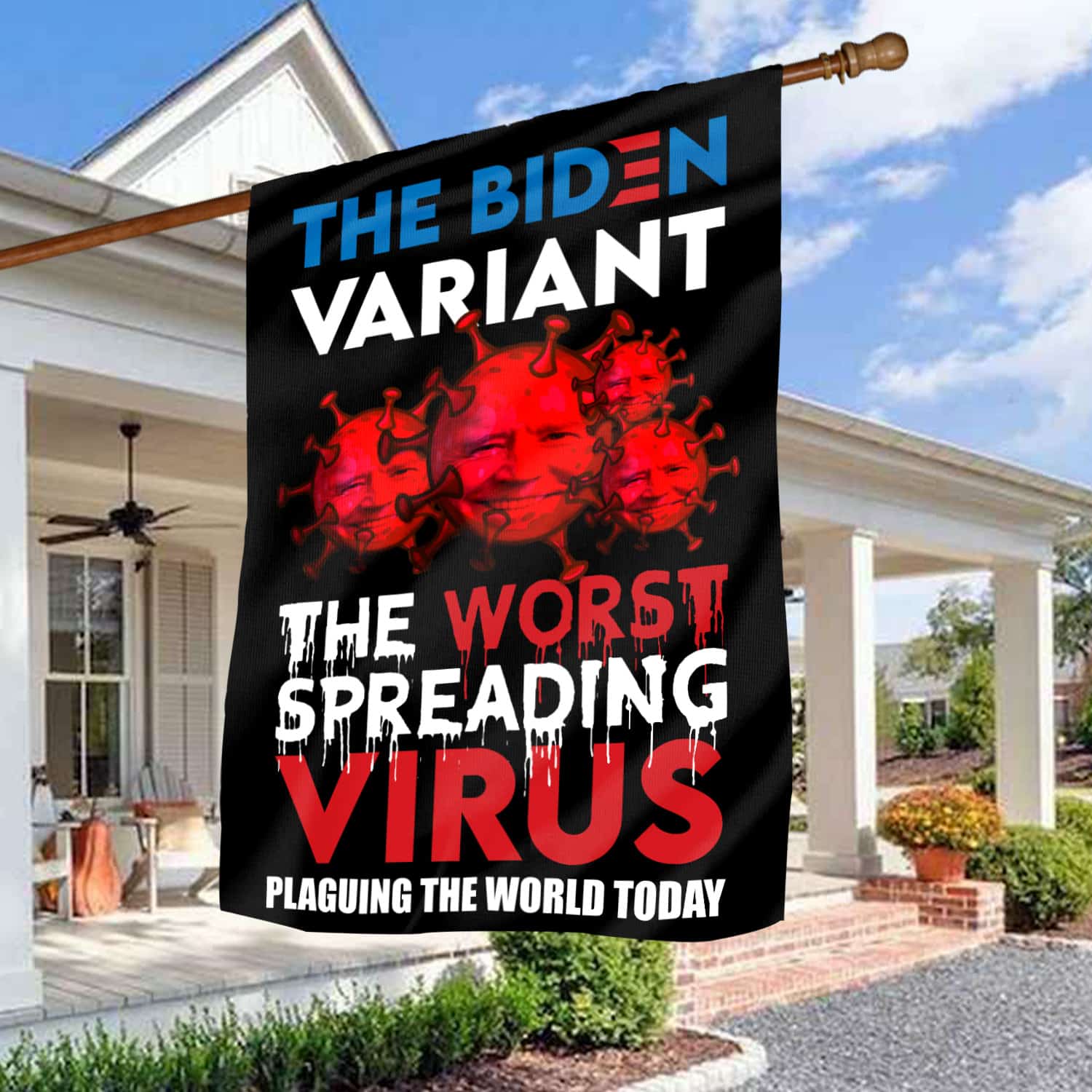 10NH. The Biden Variant (flag) 30x40 House Flag Mockup 3