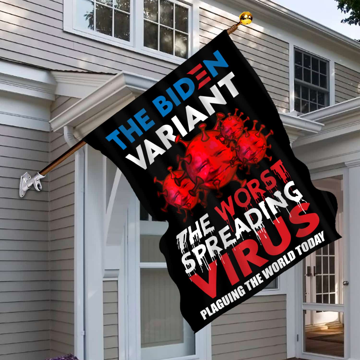 10NH. The Biden Variant (flag) 30x40 House Flag Mockup 6