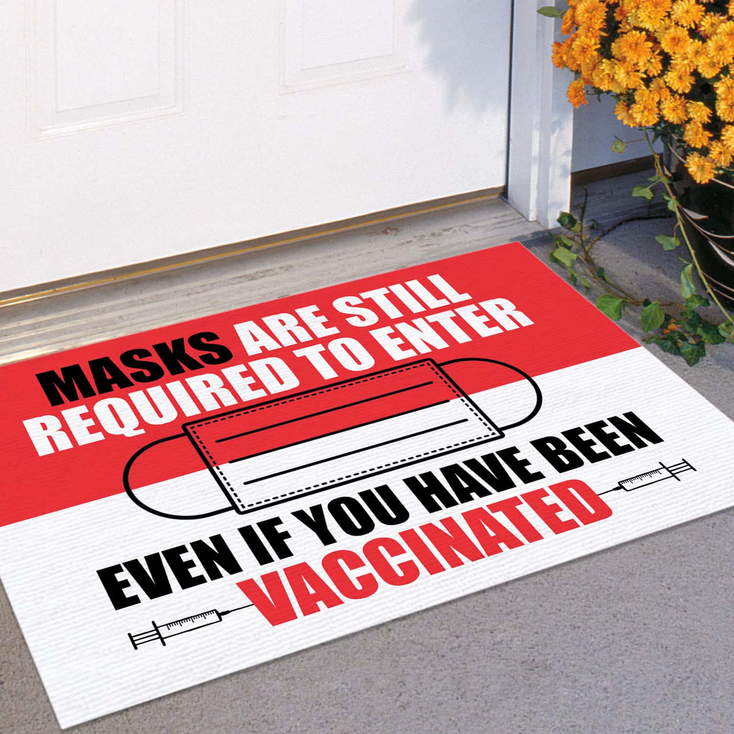 3BN. Masks Still Required (doormat) Doormat mockup 11