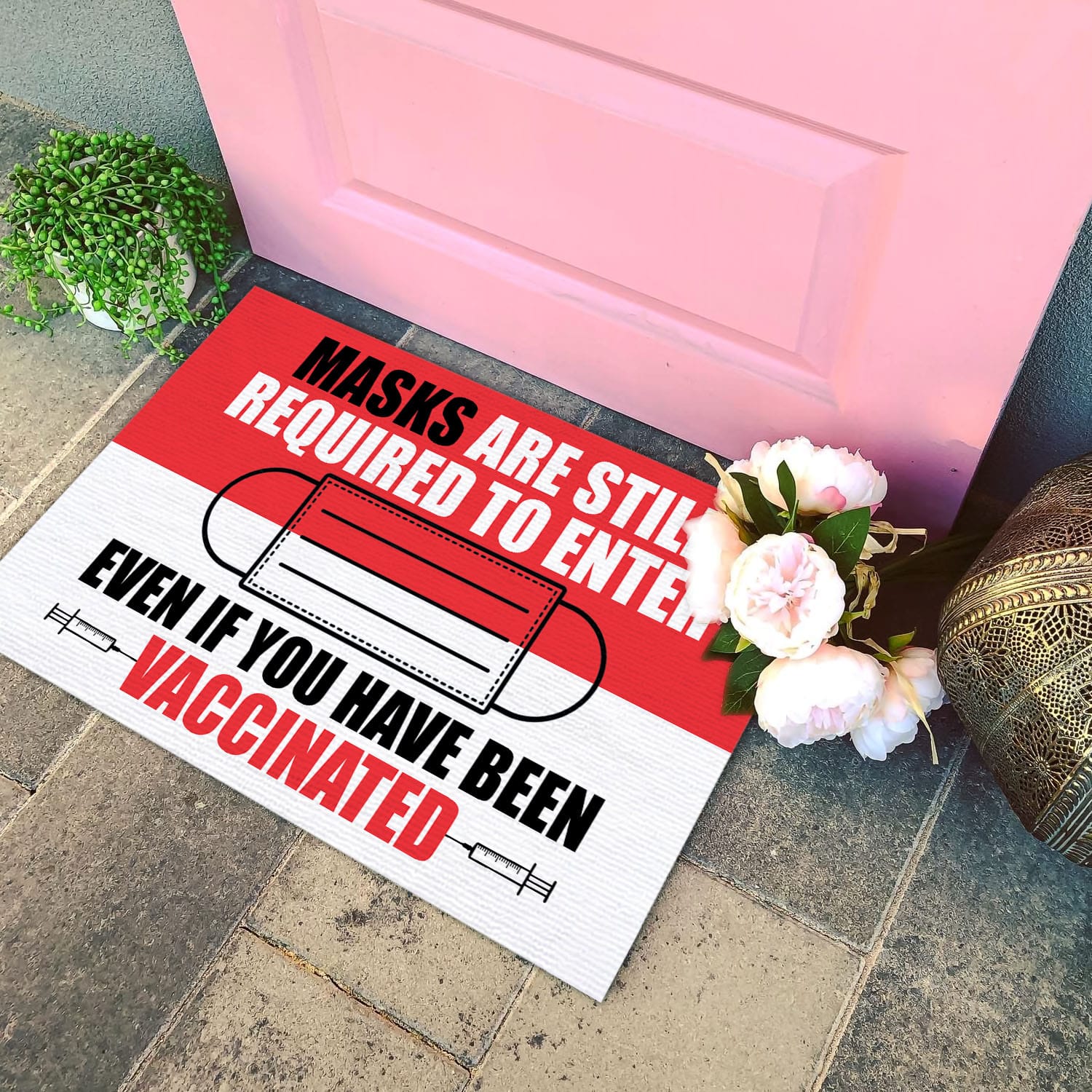 3BN. Masks Still Required (doormat) Doormat mockup 4