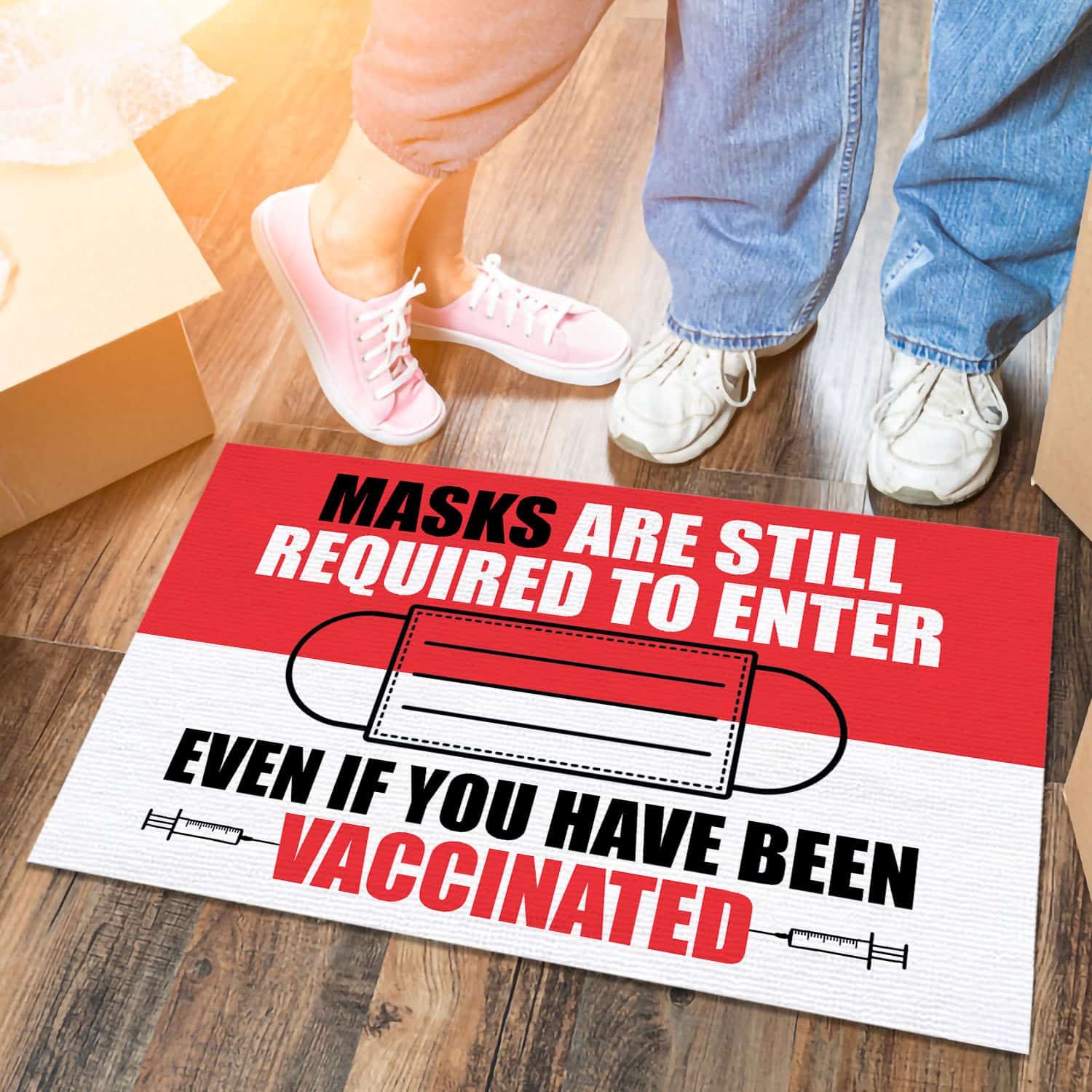 3BN. Masks Still Required (doormat) Doormat mockup 6