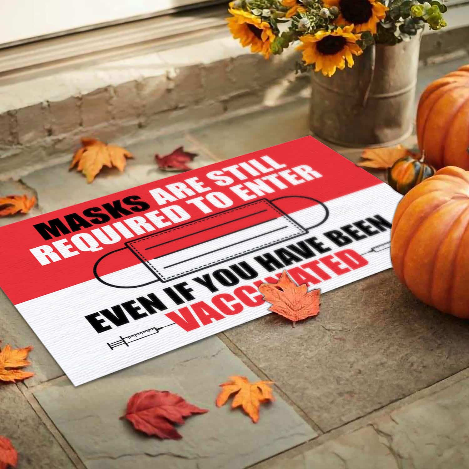 3BN. Masks Still Required (doormat) Doormat mockup 9